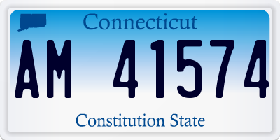 CT license plate AM41574
