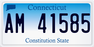 CT license plate AM41585