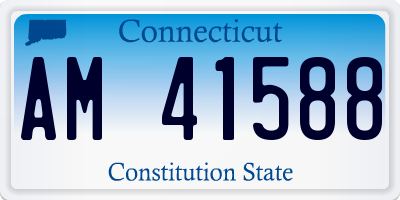CT license plate AM41588