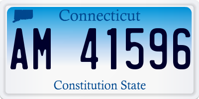 CT license plate AM41596