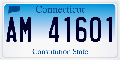 CT license plate AM41601
