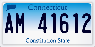 CT license plate AM41612