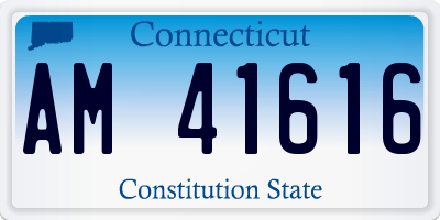 CT license plate AM41616