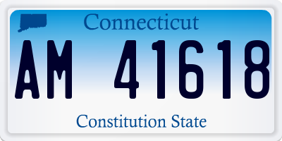 CT license plate AM41618