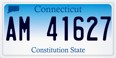 CT license plate AM41627