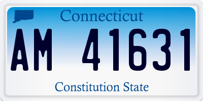 CT license plate AM41631