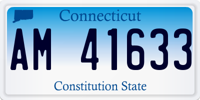 CT license plate AM41633