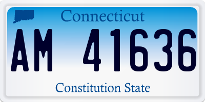 CT license plate AM41636