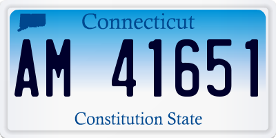 CT license plate AM41651