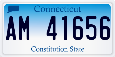 CT license plate AM41656