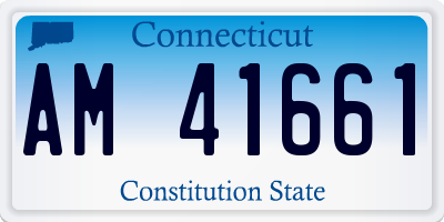 CT license plate AM41661