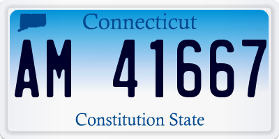 CT license plate AM41667