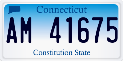 CT license plate AM41675