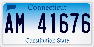 CT license plate AM41676