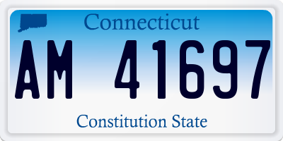 CT license plate AM41697