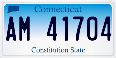 CT license plate AM41704