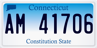 CT license plate AM41706
