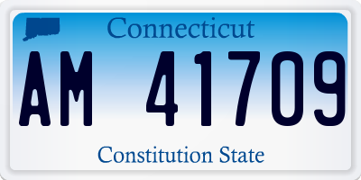 CT license plate AM41709