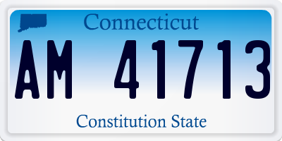 CT license plate AM41713