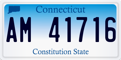 CT license plate AM41716