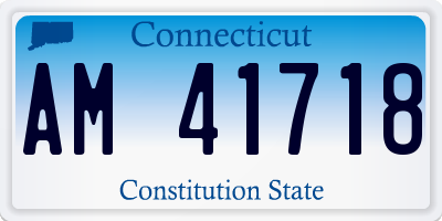 CT license plate AM41718