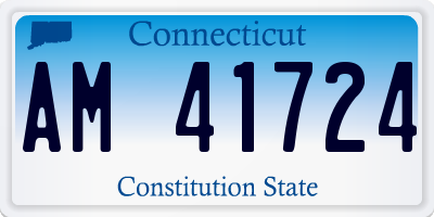 CT license plate AM41724