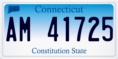 CT license plate AM41725