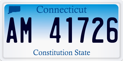 CT license plate AM41726