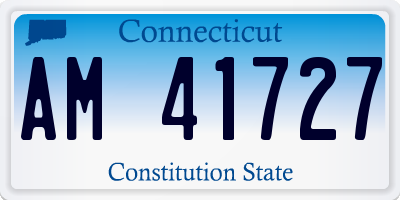 CT license plate AM41727