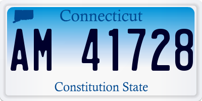 CT license plate AM41728