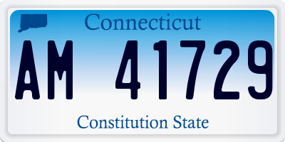 CT license plate AM41729