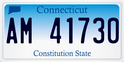 CT license plate AM41730