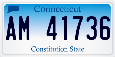 CT license plate AM41736