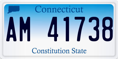 CT license plate AM41738