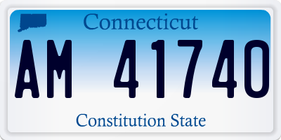 CT license plate AM41740
