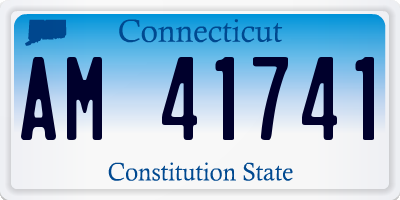 CT license plate AM41741