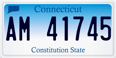 CT license plate AM41745