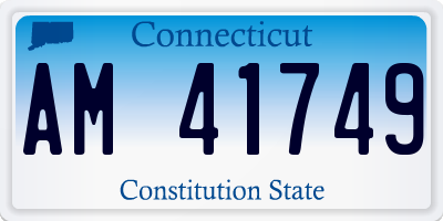 CT license plate AM41749