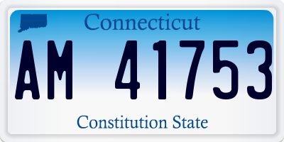 CT license plate AM41753