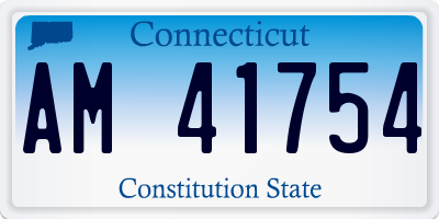 CT license plate AM41754