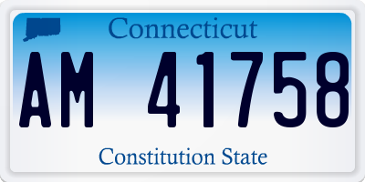 CT license plate AM41758