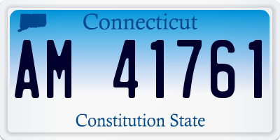 CT license plate AM41761