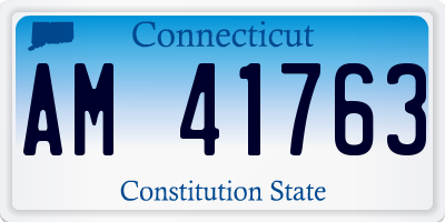 CT license plate AM41763