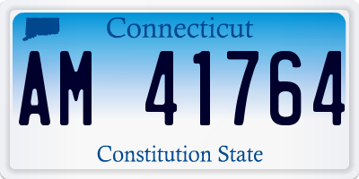 CT license plate AM41764