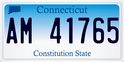 CT license plate AM41765