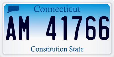 CT license plate AM41766
