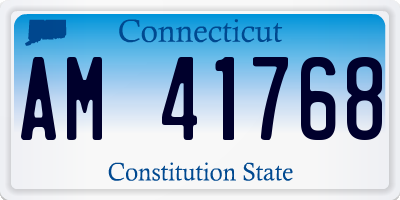 CT license plate AM41768