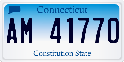 CT license plate AM41770