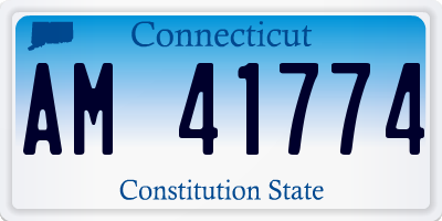 CT license plate AM41774