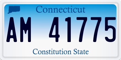 CT license plate AM41775